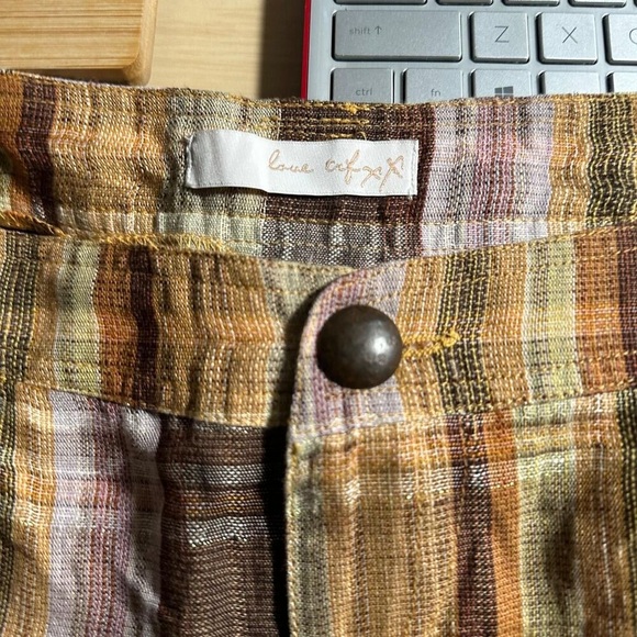 Women's Love Yellow Plaid Mini Skirt L - Picture 3 of 7